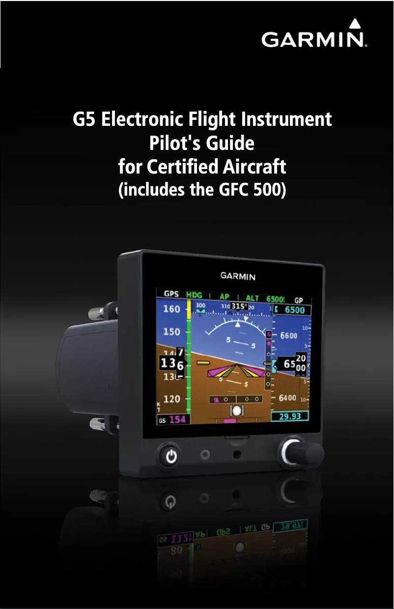 First page image of the manual for GFC 500