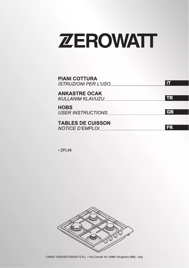 Page 1 of the manual User Manual Zerowatt ZPL46SX