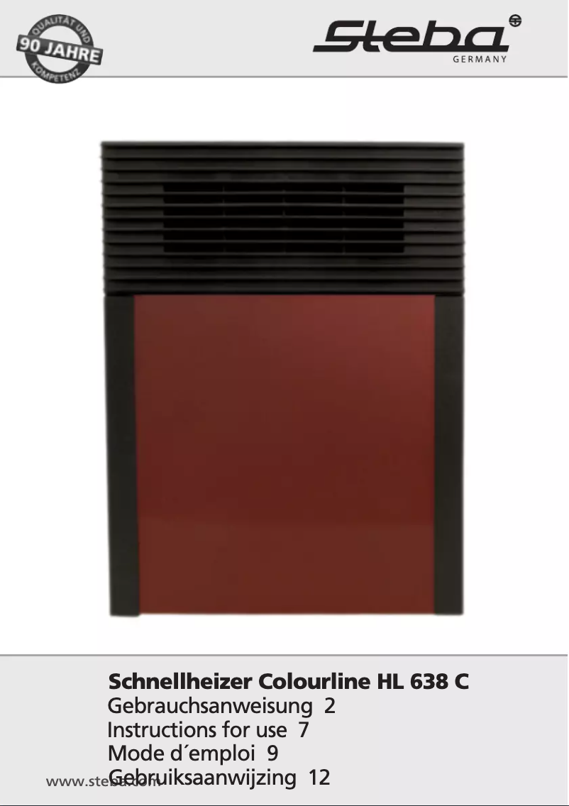 First page image of the manual for HL 638 C2