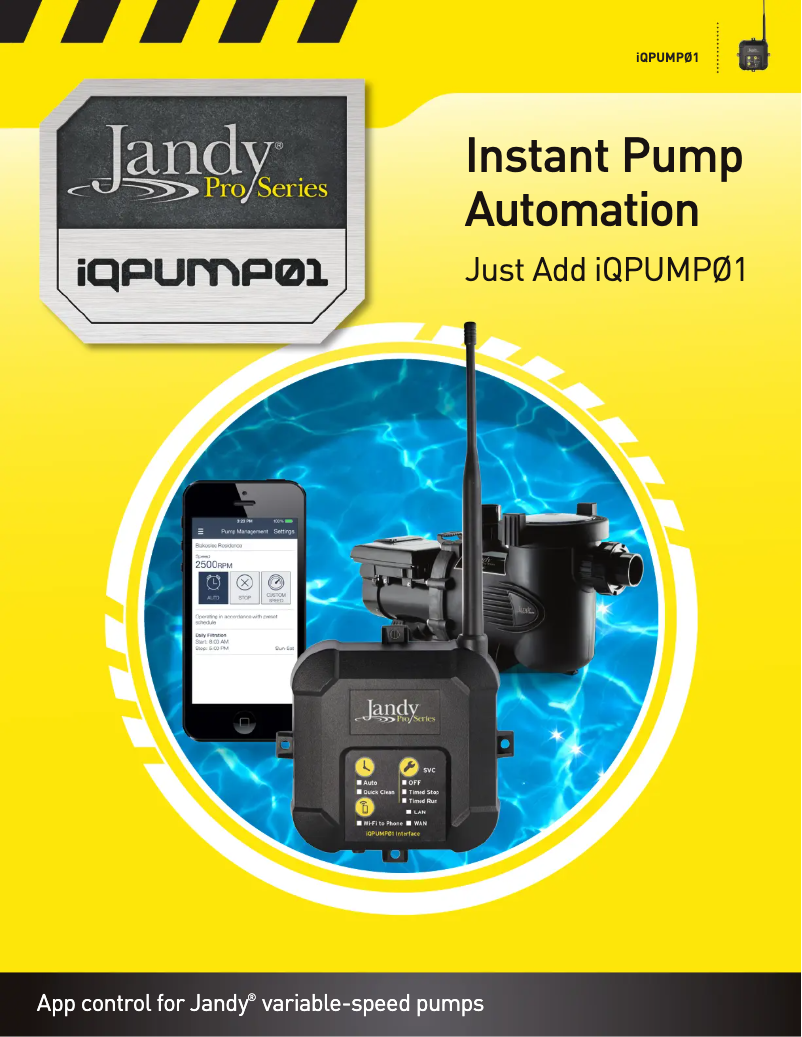 Page 1 of the manual Brochure JANDY iQPUMP01