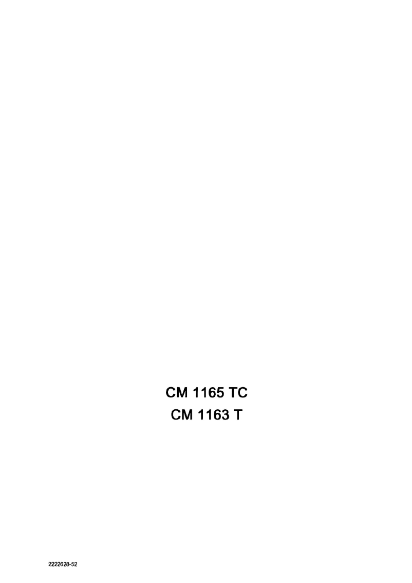First page image of the manual for CM 1163 T