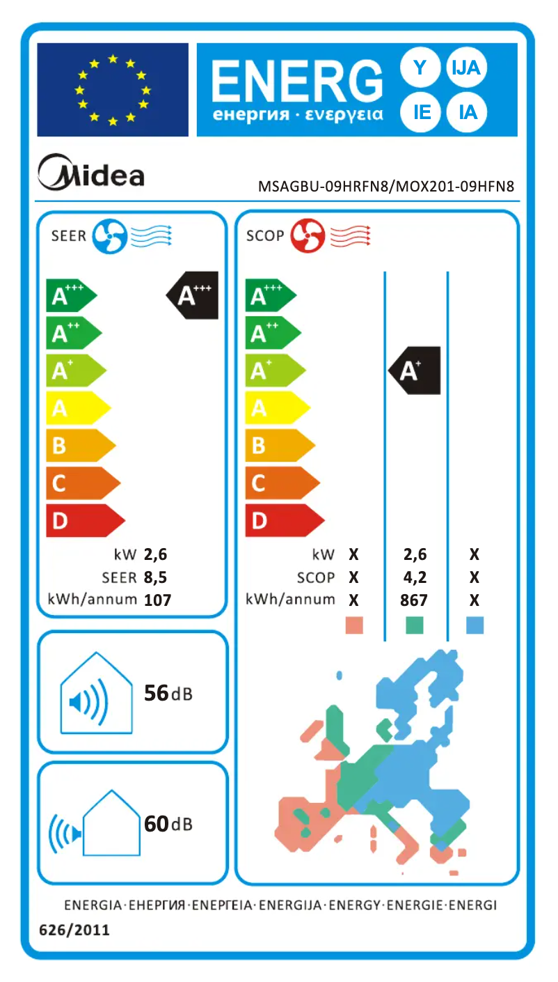 Page 1 de la notice Manuel utilisateur Midea MSAGCU-18HRFN8