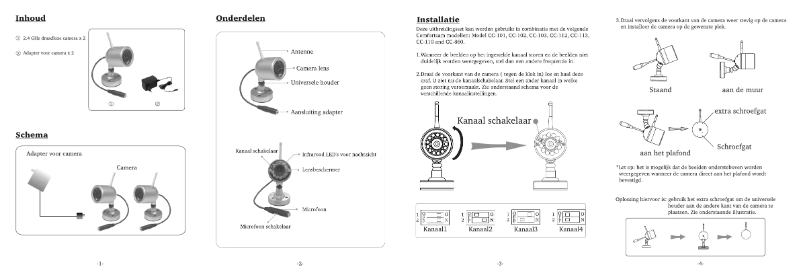 Image de la première page du manuel de l'appareil Comfortcam CC-110