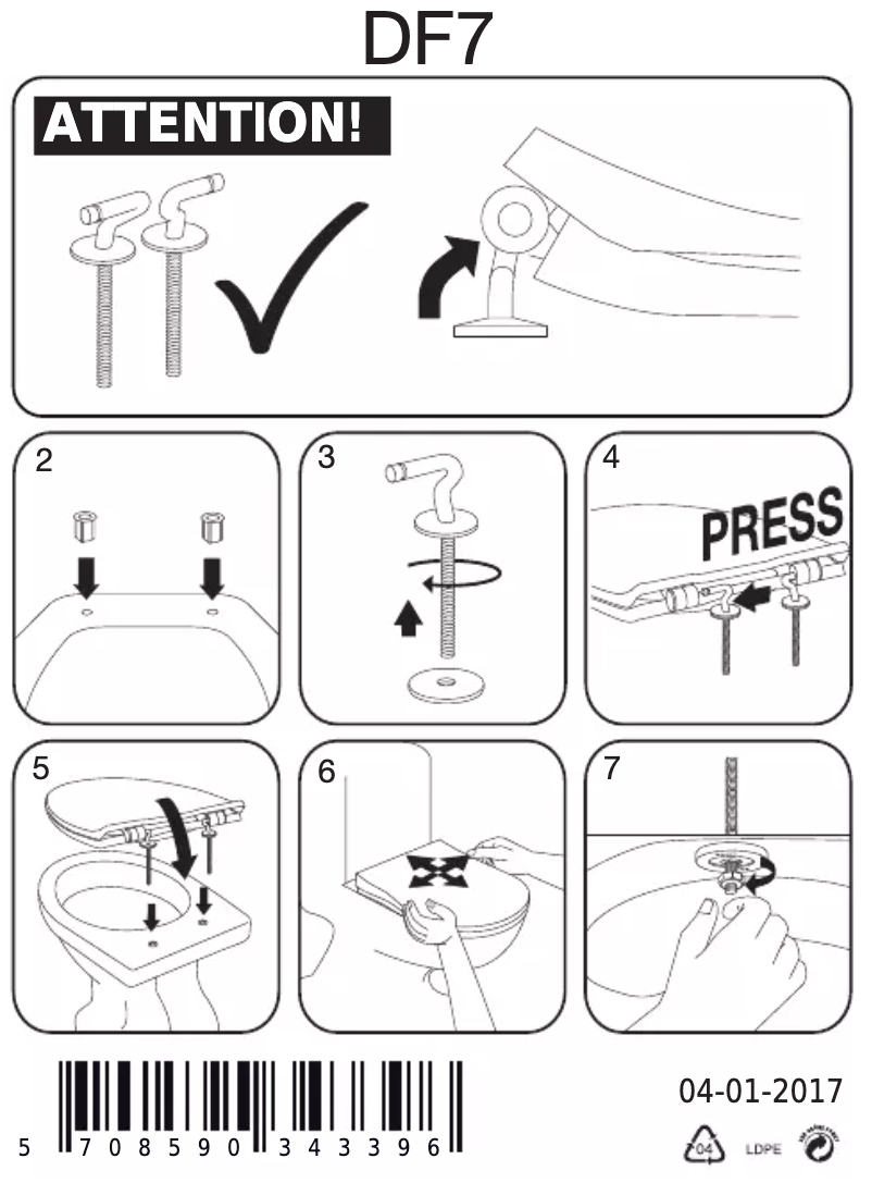 Page 1 of the manual User Manual Pressalit Objecta Pro