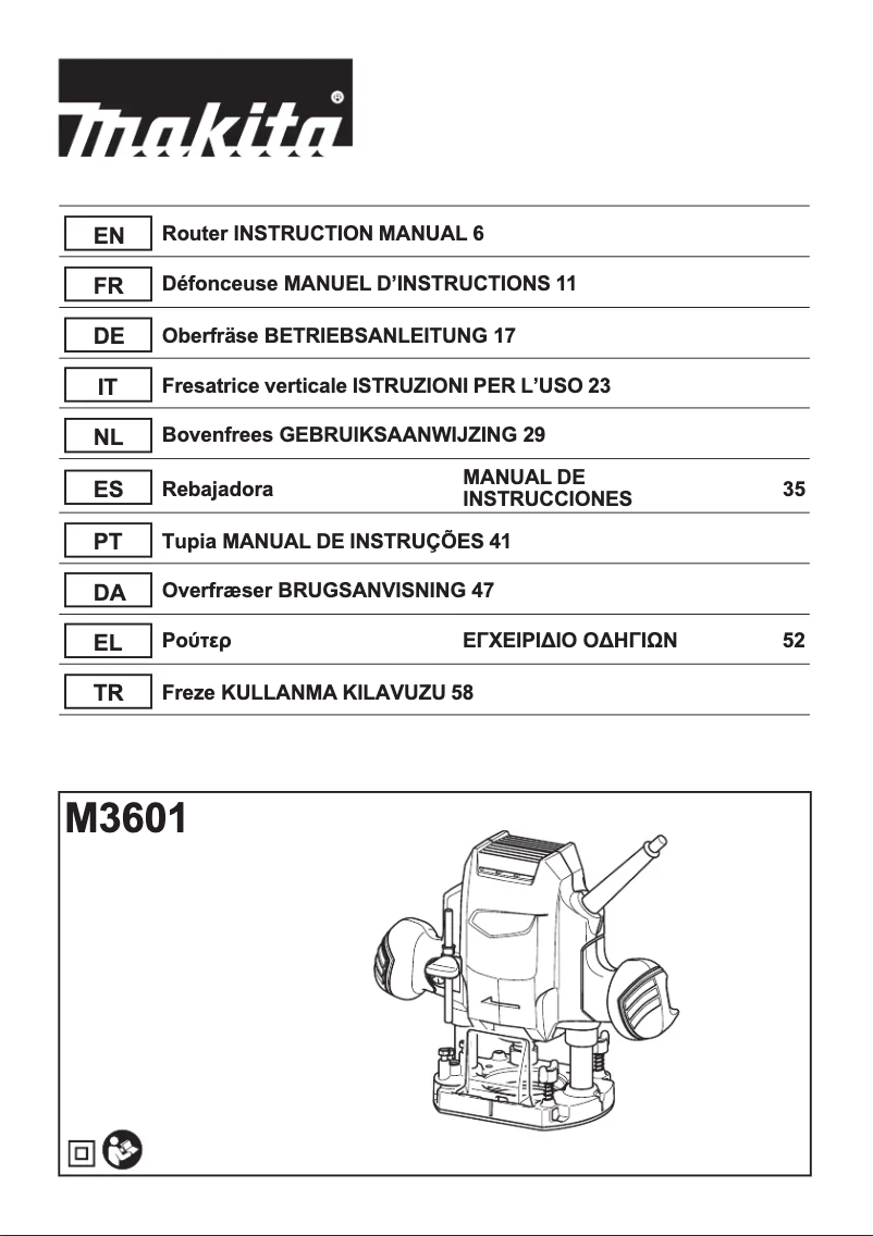 First page image of the manual for M3601