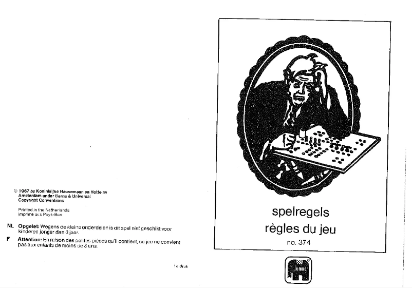 Page 1 of the manual User Manual Jumbo Dice Machine