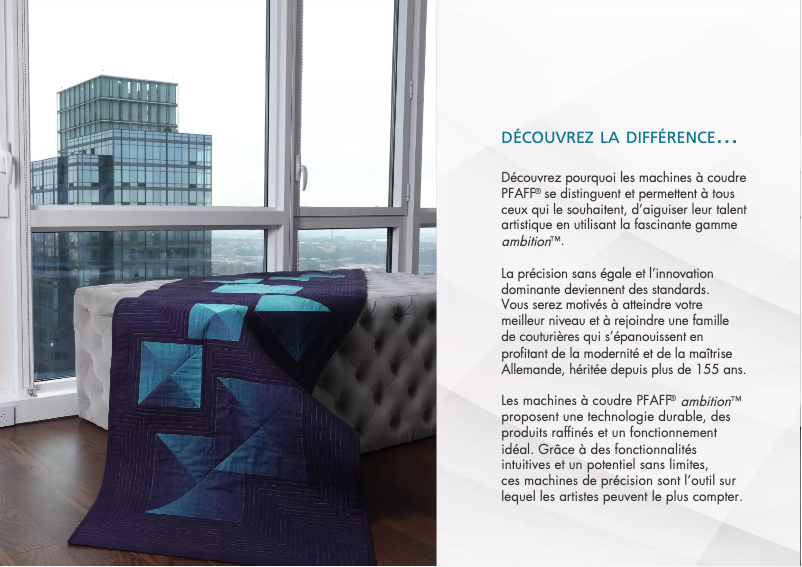 First page image of the manual for Quilt Ambition 630