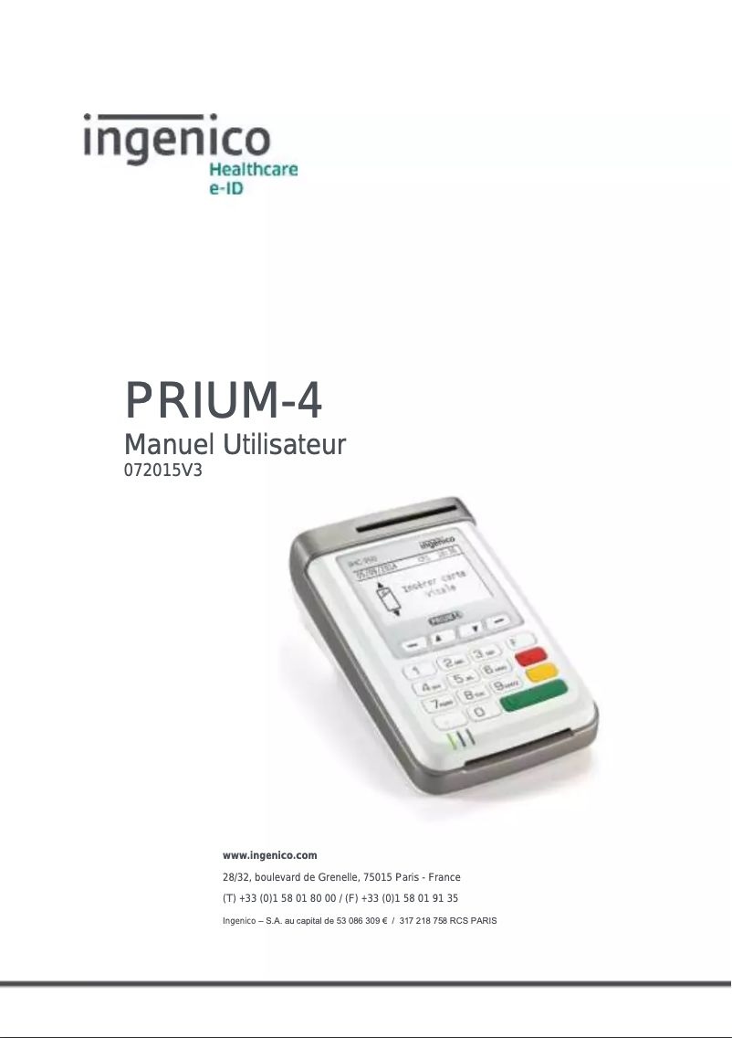 First page image of the manual for PRIUM-4