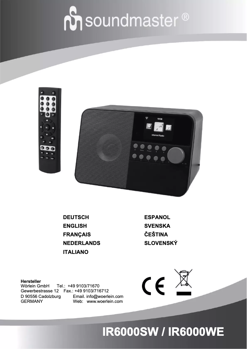 First page image of the manual for IR6000