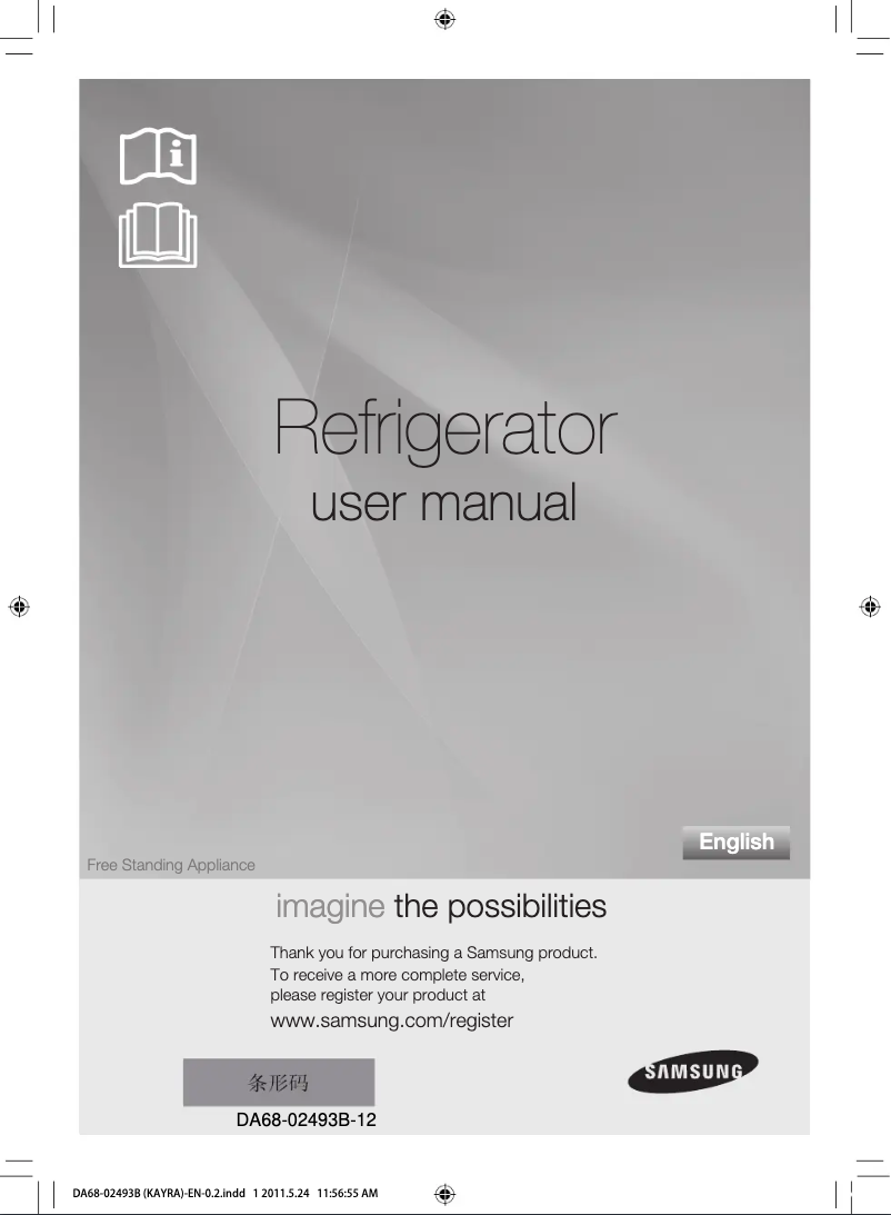 Page 1 of the manual User Manual Samsung RT45H5809SL