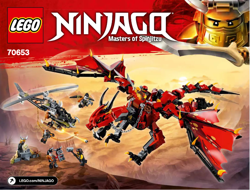 First page image of the manual for Ninjago 70653