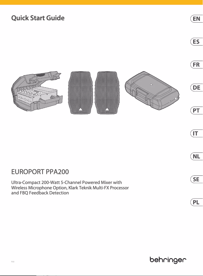 First page image of the manual for EUROPORT PPA200