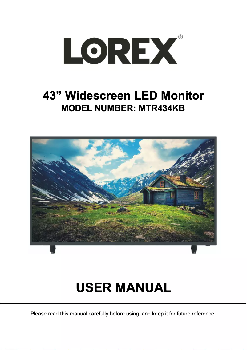 First page image of the manual for MTR434KB