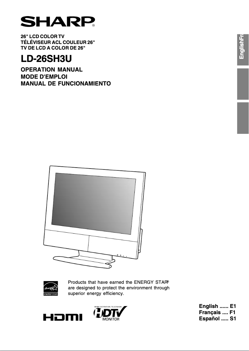 First page image of the manual for LD-26SH3U
