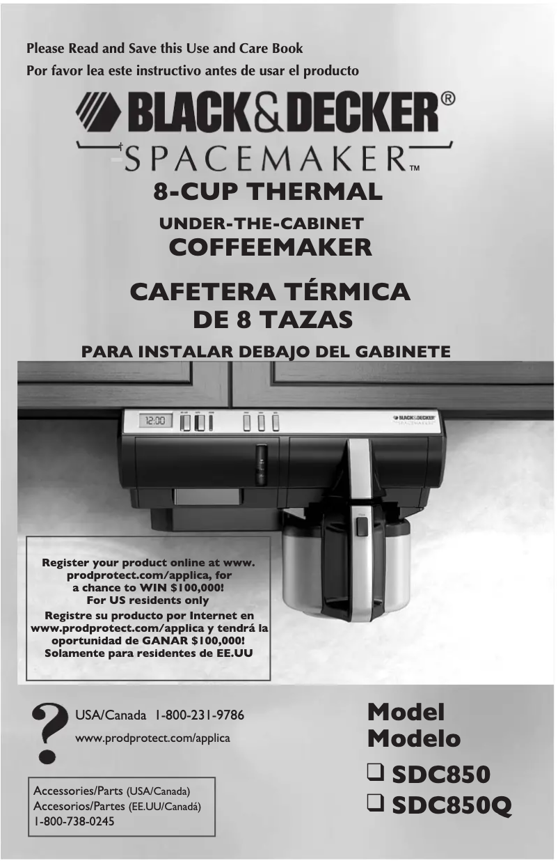 First page image of the manual for SDC850Q