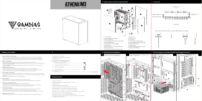 Page 1 of the manual User Manual Gamdias Athena M3