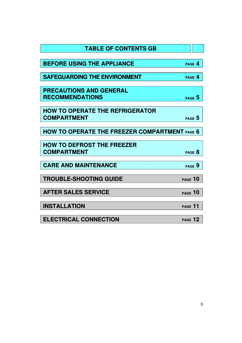 Page 1 of the manual User Manual Whirlpool ART 836-2/G-KC