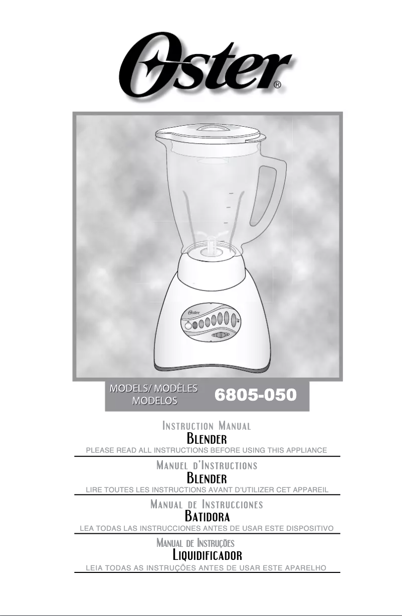 Page 1 of the manual User Manual Oster 6817