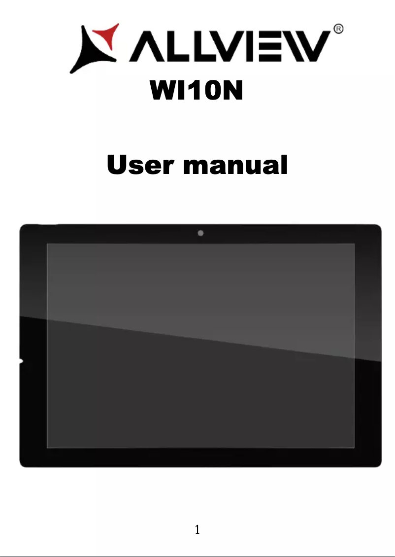 First page image of the manual for Wi10N