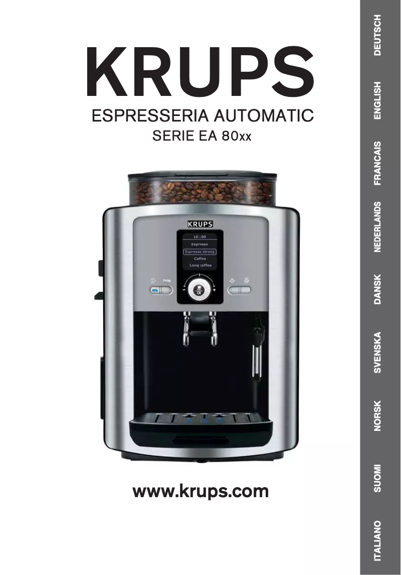 Image de la première page du manuel de l'appareil Espresseria Automatic EA8050