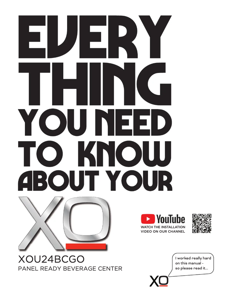 First page image of the manual for XOU24BCGO