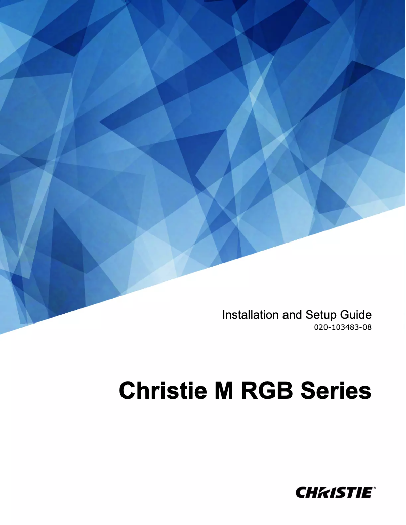 Page 1 of the manual User Manual Christie M 4K15+ RGB