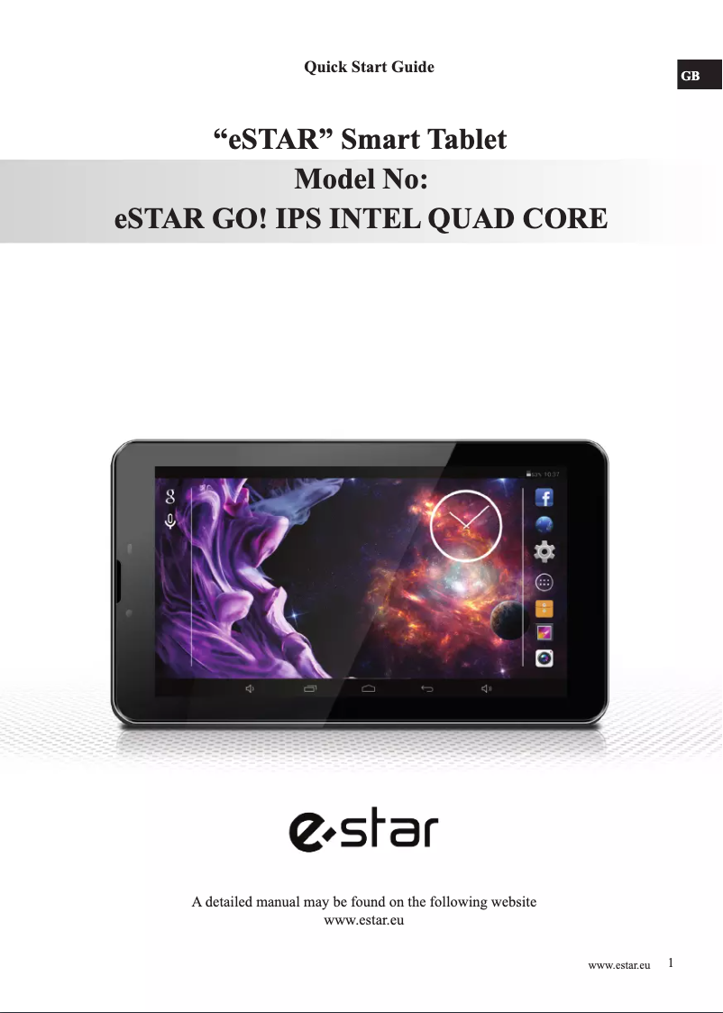 First page image of the manual for MID7288G