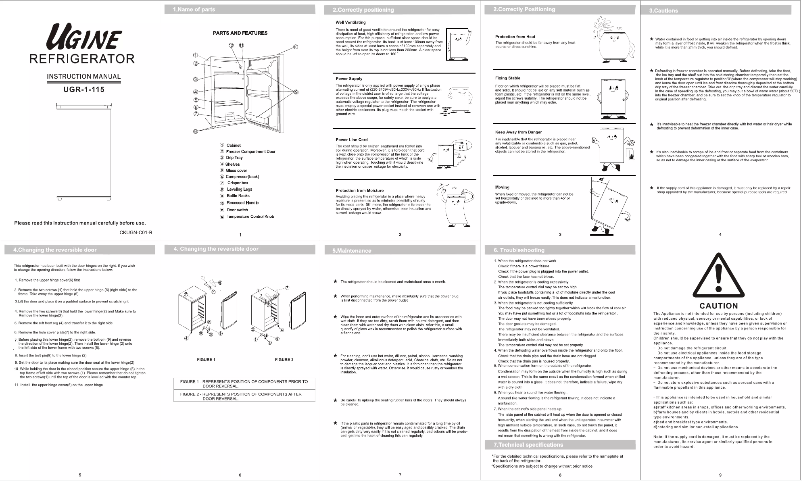 Page 1 of the manual User Manual Ugine UGR-1-115