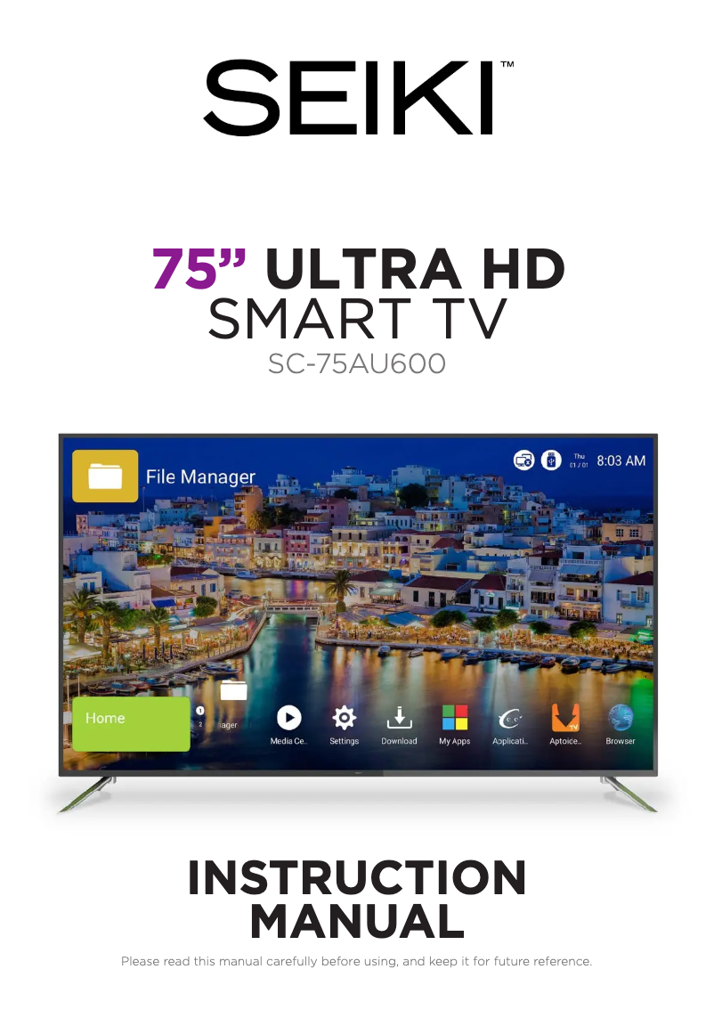 First page image of the manual for SC-75AU600