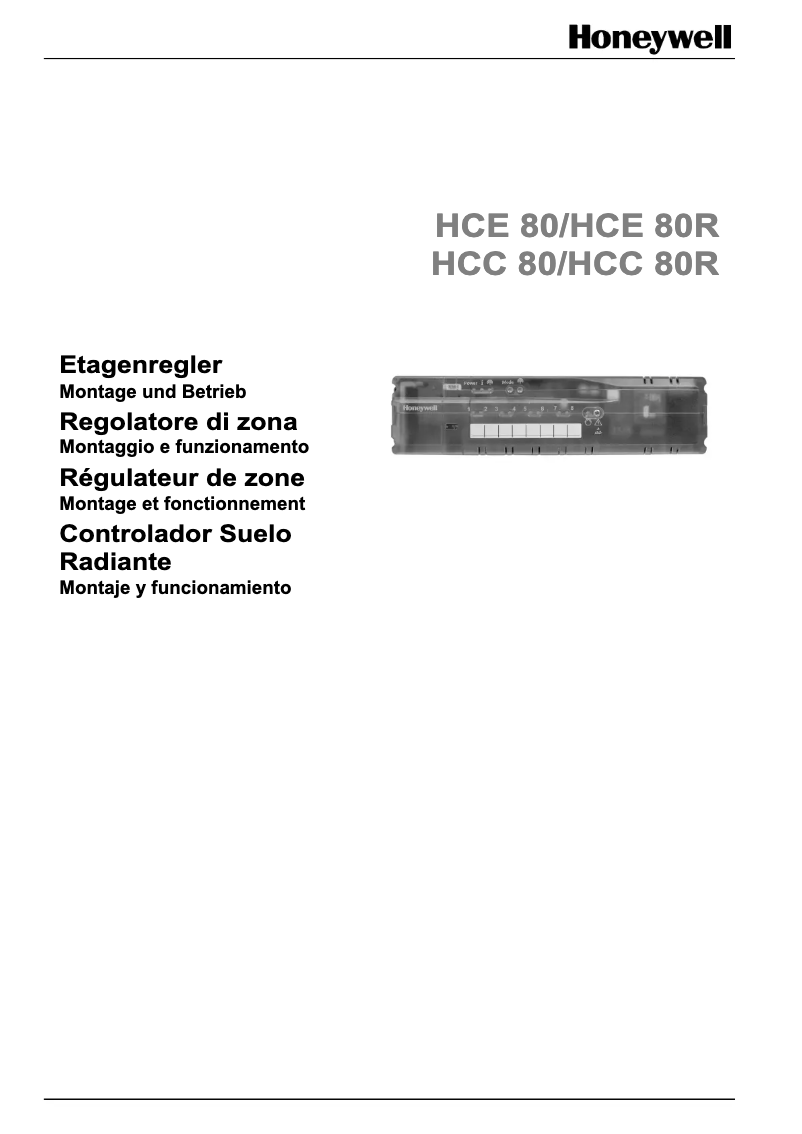 First page image of the manual for HCE80