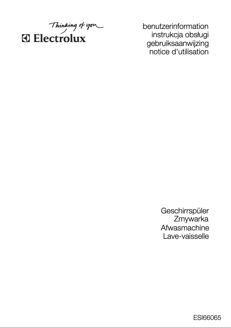 Page 1 of the manual User Manual Electrolux ESI 66065XR