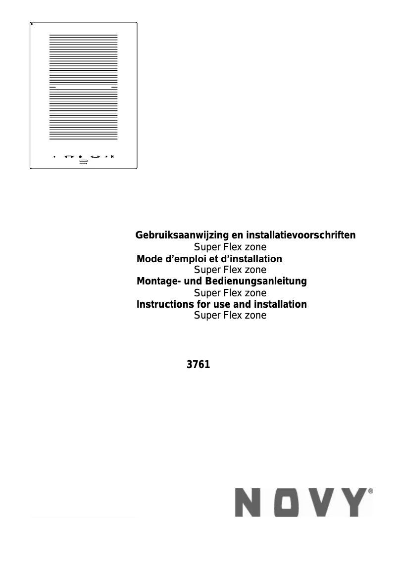 First page image of the manual for Super Flex zone 3761