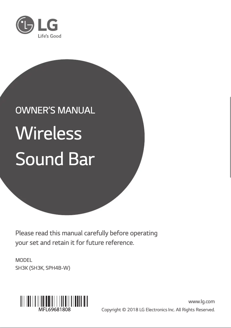 First page image of the manual for SH3K