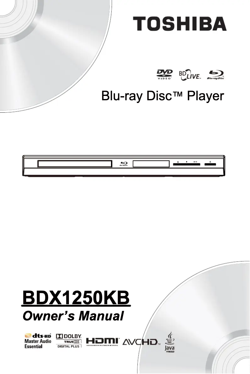 First page image of the manual for BDX1250