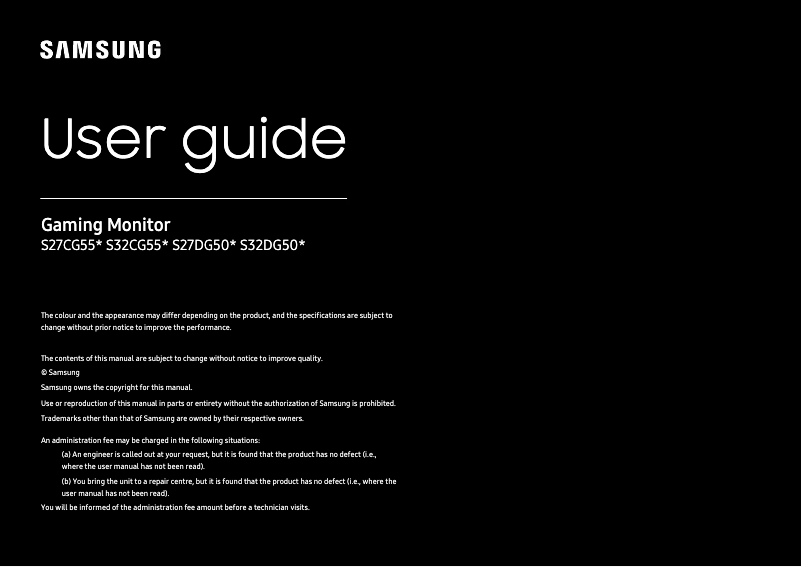 First page image of the manual for S32DG502E