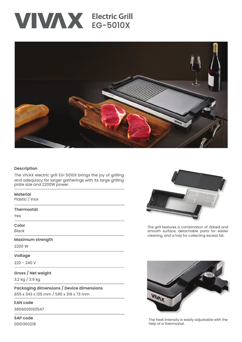 Page 1 of the manual User Manual Vivax EG-5010X