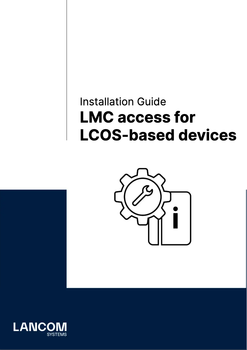 Page 1 of the manual Installation Guide Lancom 1800EFW