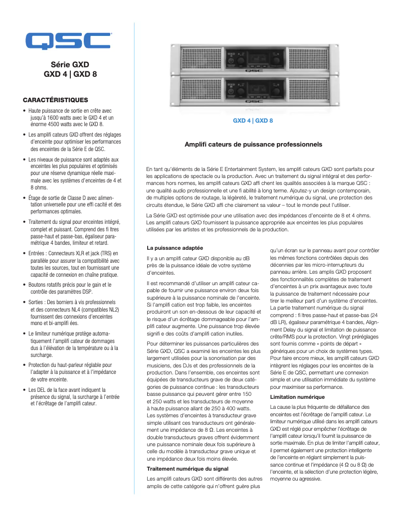 First page image of the manual for GXD 4