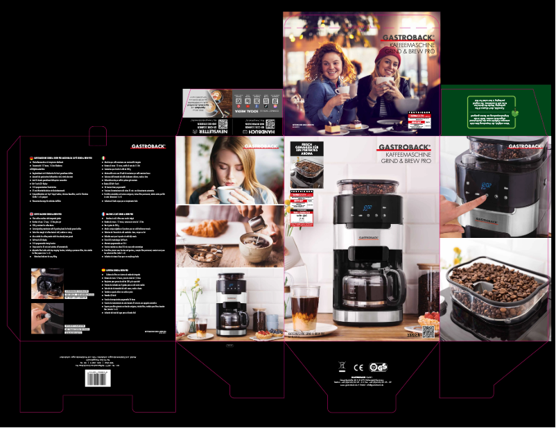 Page 1 of the manual User Manual Gastroback Grind & Brew Pro 42711