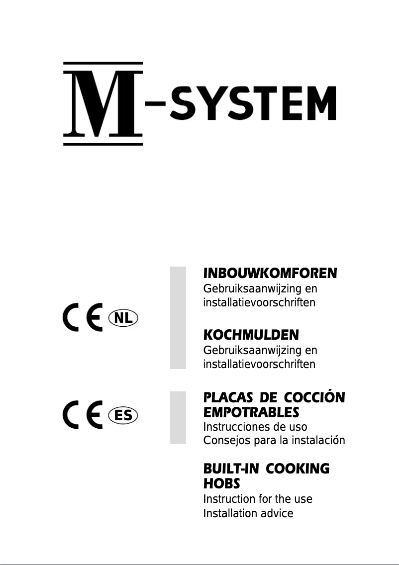 Page 1 of the manual User Manual M-System MGK 600