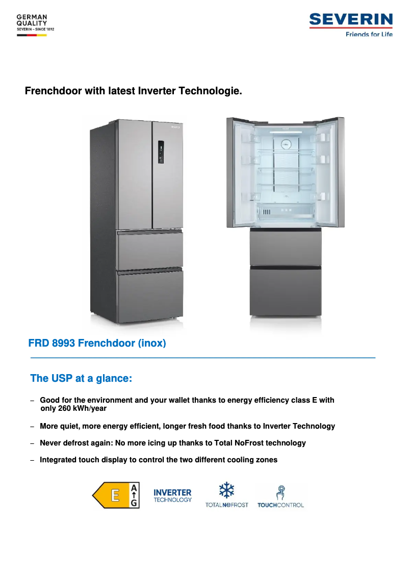 First page image of the manual for FRD 8993