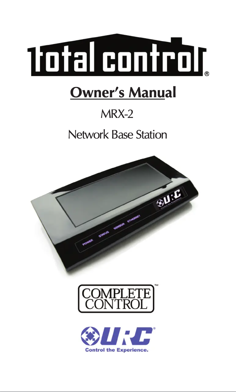 First page image of the manual for MRX-2