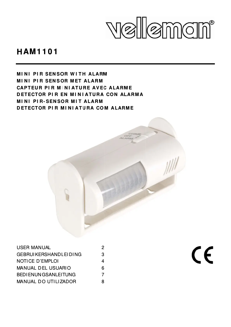 First page image of the manual for HAM1011