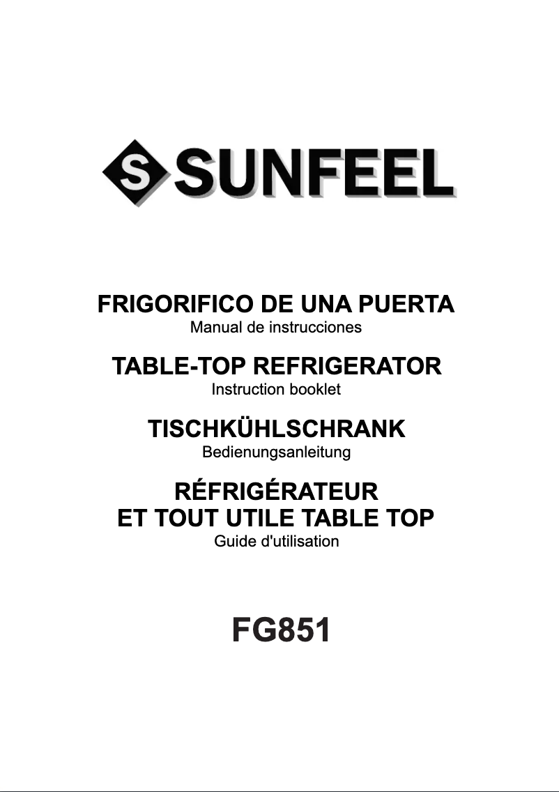 Page 1 of the manual User Manual Sunfeel FG851