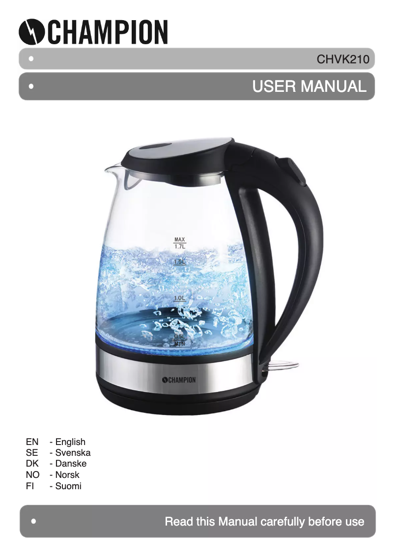 First page image of the manual for CHVK210