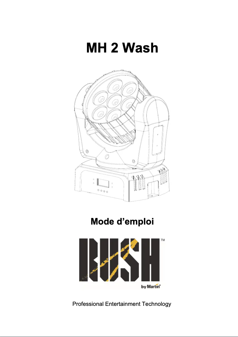 Page 1 of the manual User Manual Martin RUSH MH 2 Wash