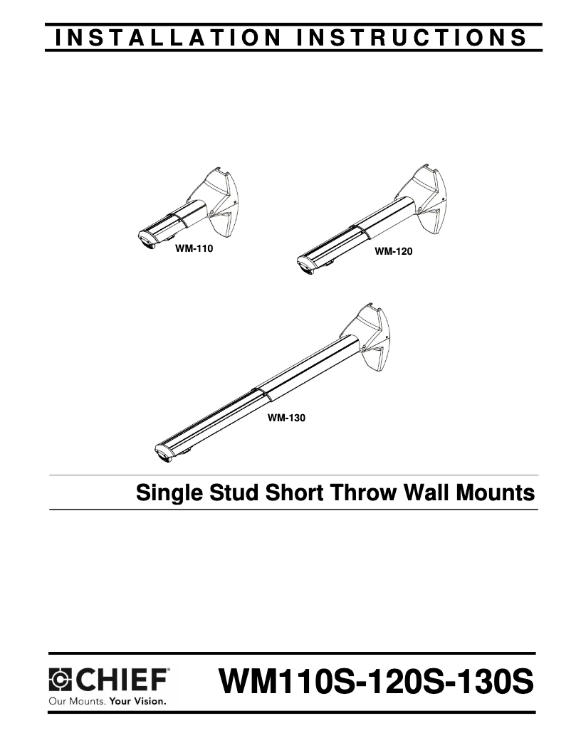Page 1 of the manual User Manual Chief WM130S