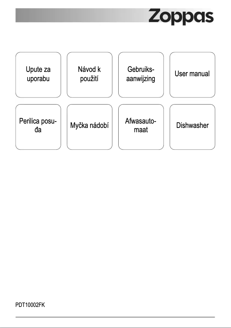 Page 1 of the manual User Manual Zoppas PDT10002FK
