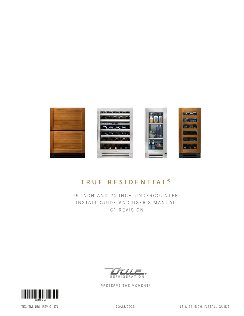 First page image of the manual for TUR-24D-SS-C