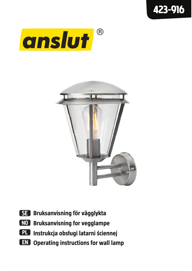 Page 1 of the manual User Manual Anslut 423-916